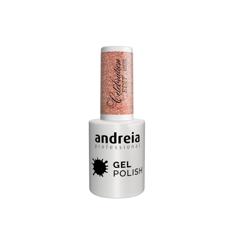 GEL POLISH CE02 OR ROSE SCINTILLANT - Andreia Professional - EM PRO Esthetique